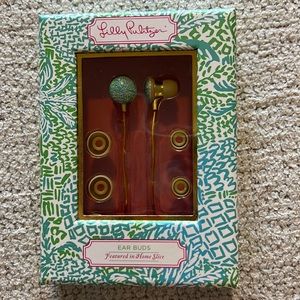 NWT NIP Lilly Pulitzer Ear Buds Featured in Home Slice One Size